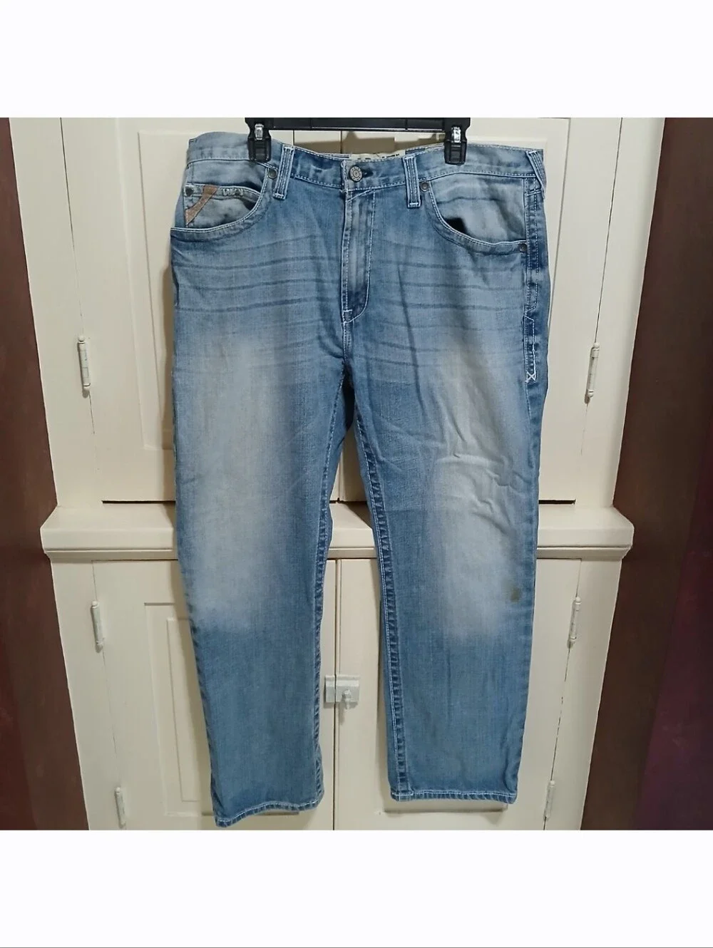ARIAT Men’s Size 38/32 Bootcut M2 Blue Pants Denim Jeans Cotton Blend *Flawed*